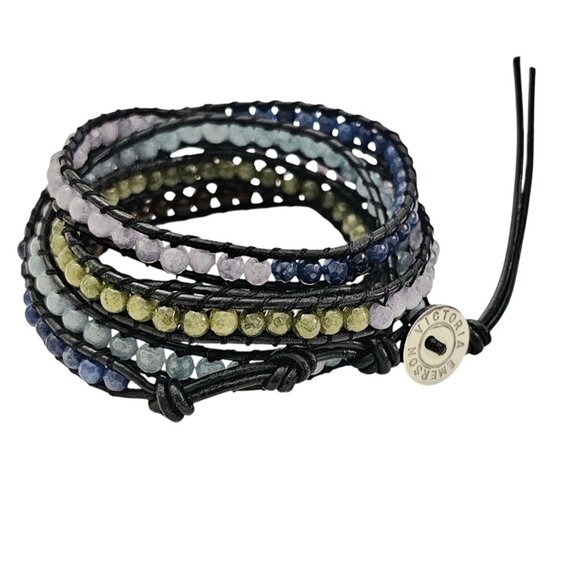 Victoria Emerson Multi Stone Wrap Bracelet Adjustable L821 - Picture 1 of 6